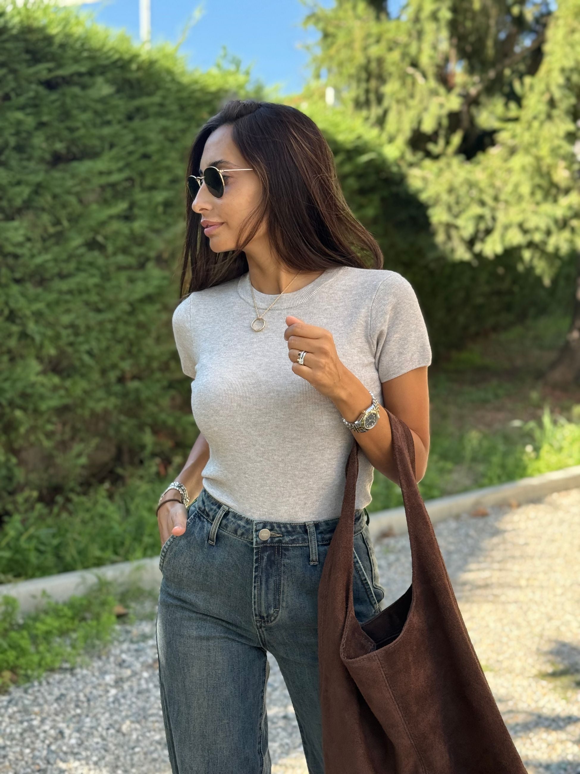T SHIRT IN MAGLIA