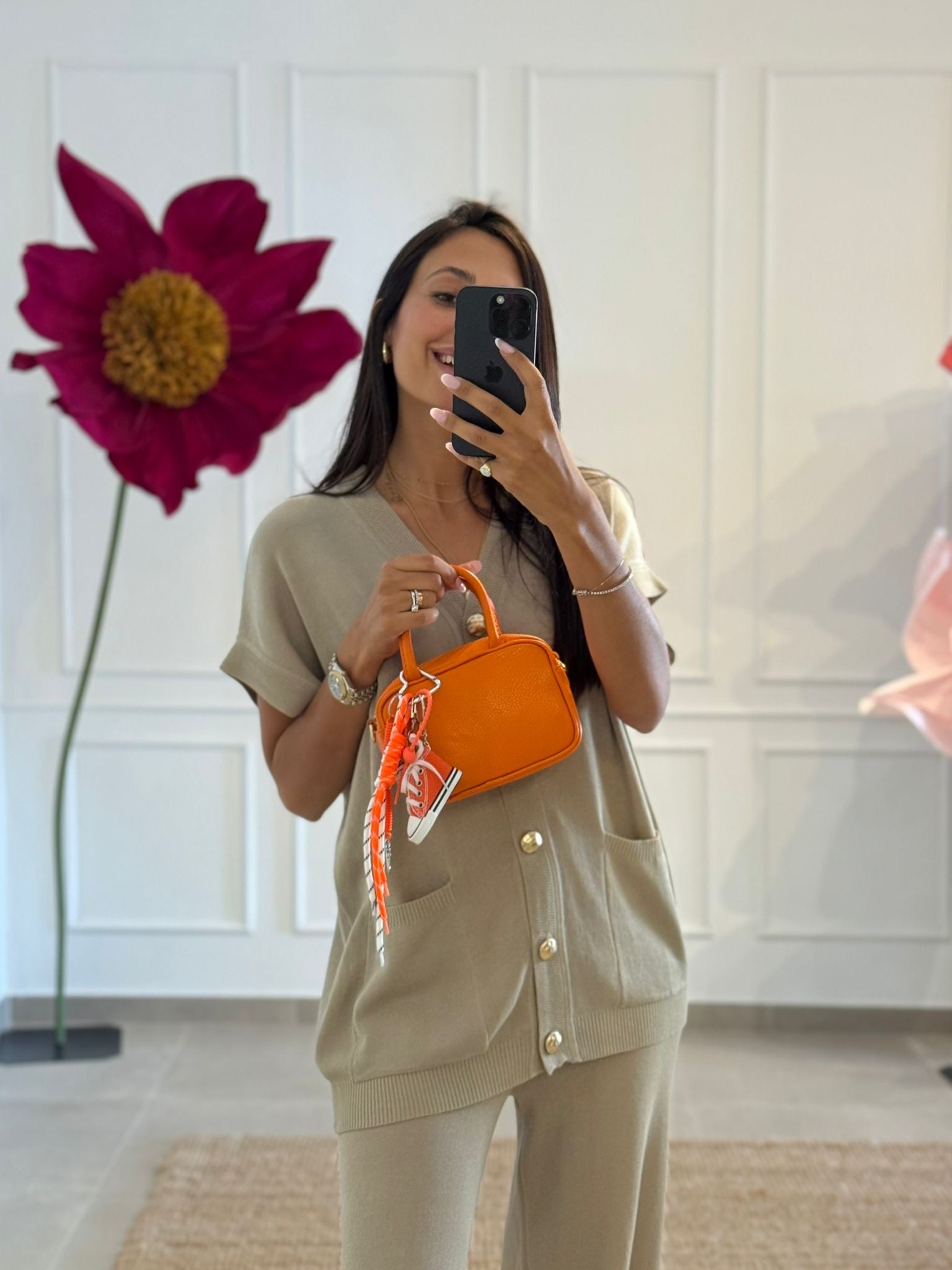 BORSA IN PELLE ARANCIO