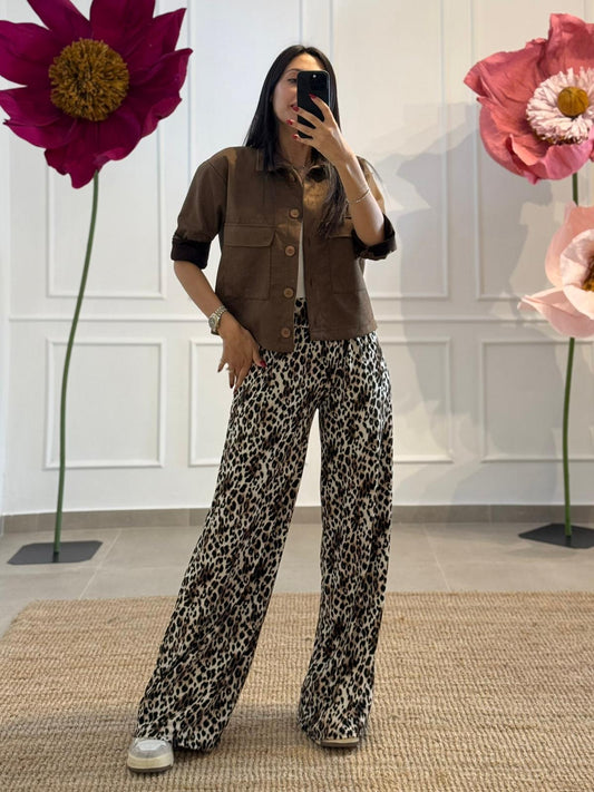 PANTALONE FLUIDO MACULATO