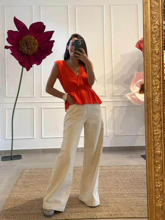 JEANS BIANCO PETIT ETOILE
