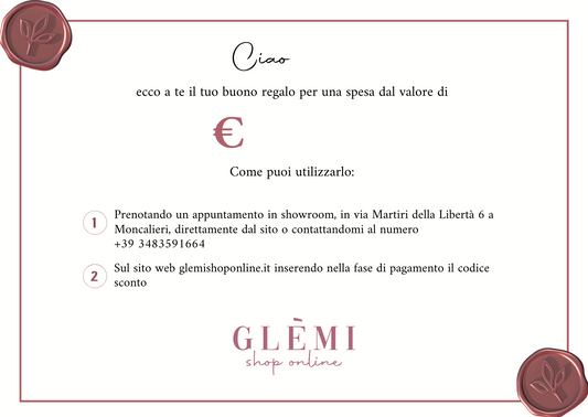 BUONO REGALO GLEMI SHOP ONLINE