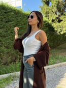CARDIGAN LUNGO MAGLIA PALLONCINO