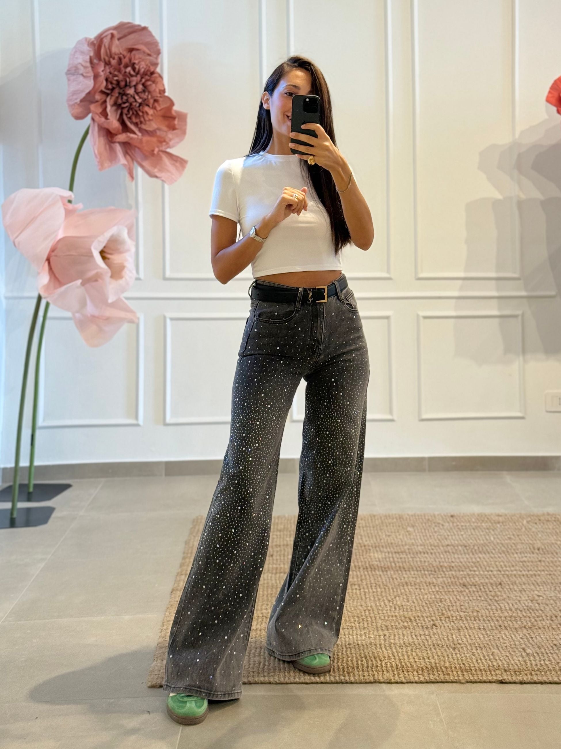 JEANS A PALAZZO GLITTER