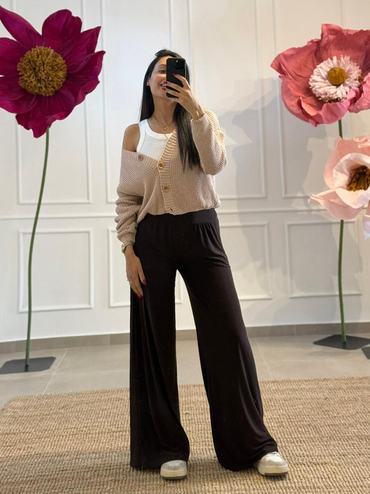 PANTALONE FLUIDO CIOCCOLATO