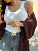 CARDIGAN LUNGO MAGLIA PALLONCINO