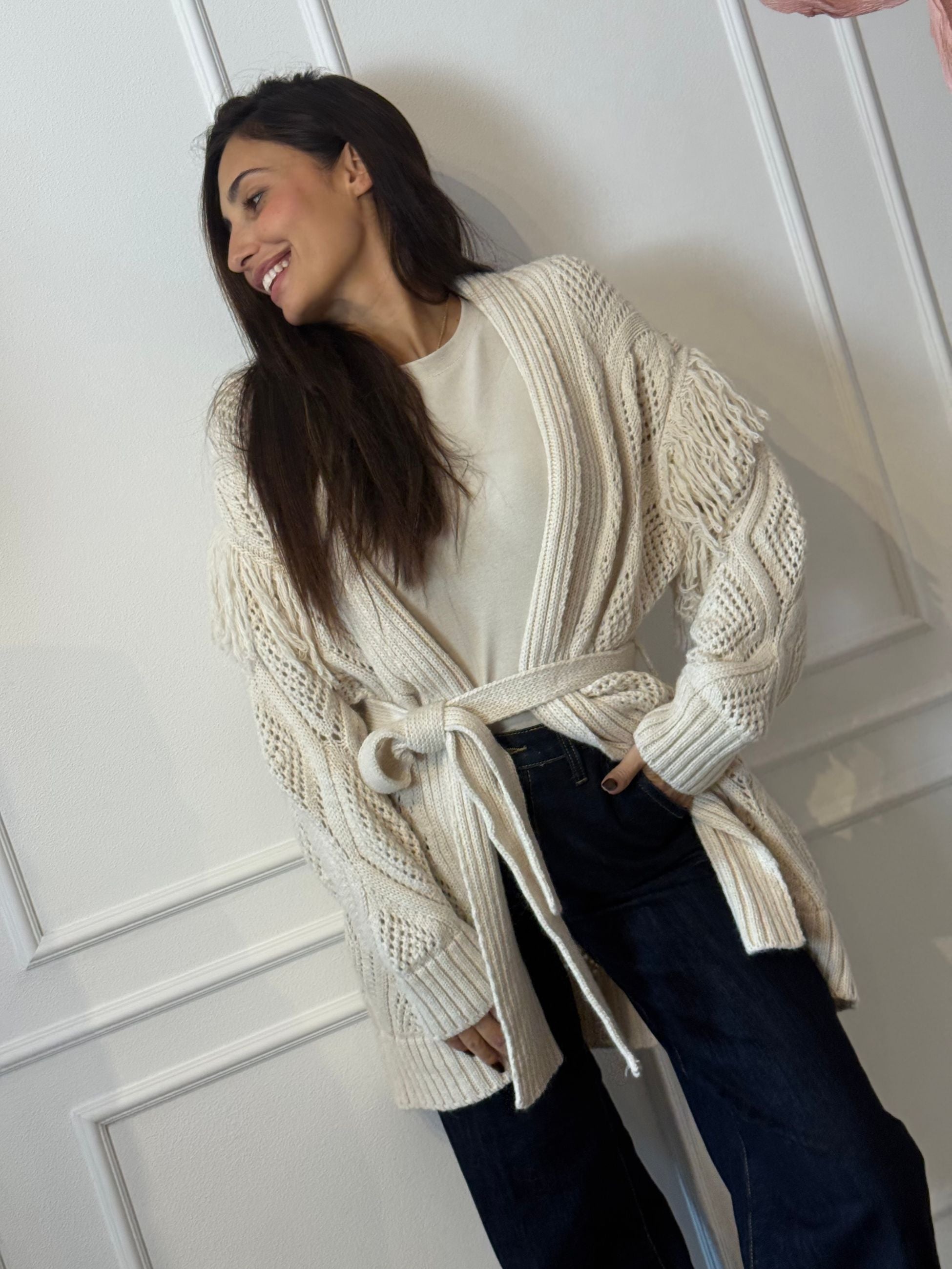 CARDIGAN CON CINTURA