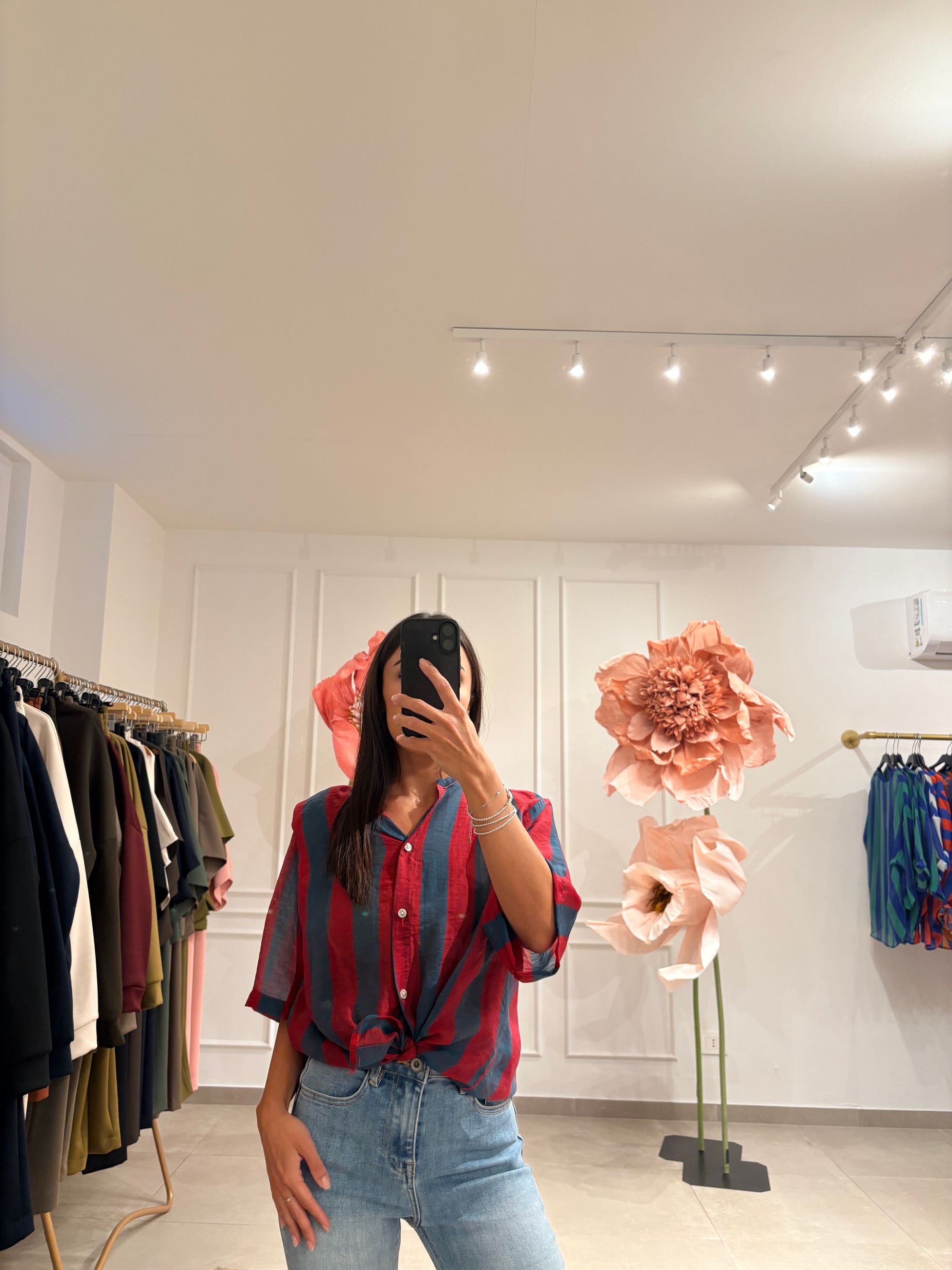 Camicia coreana rigata