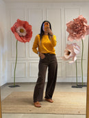 Pantalone barrel in denim