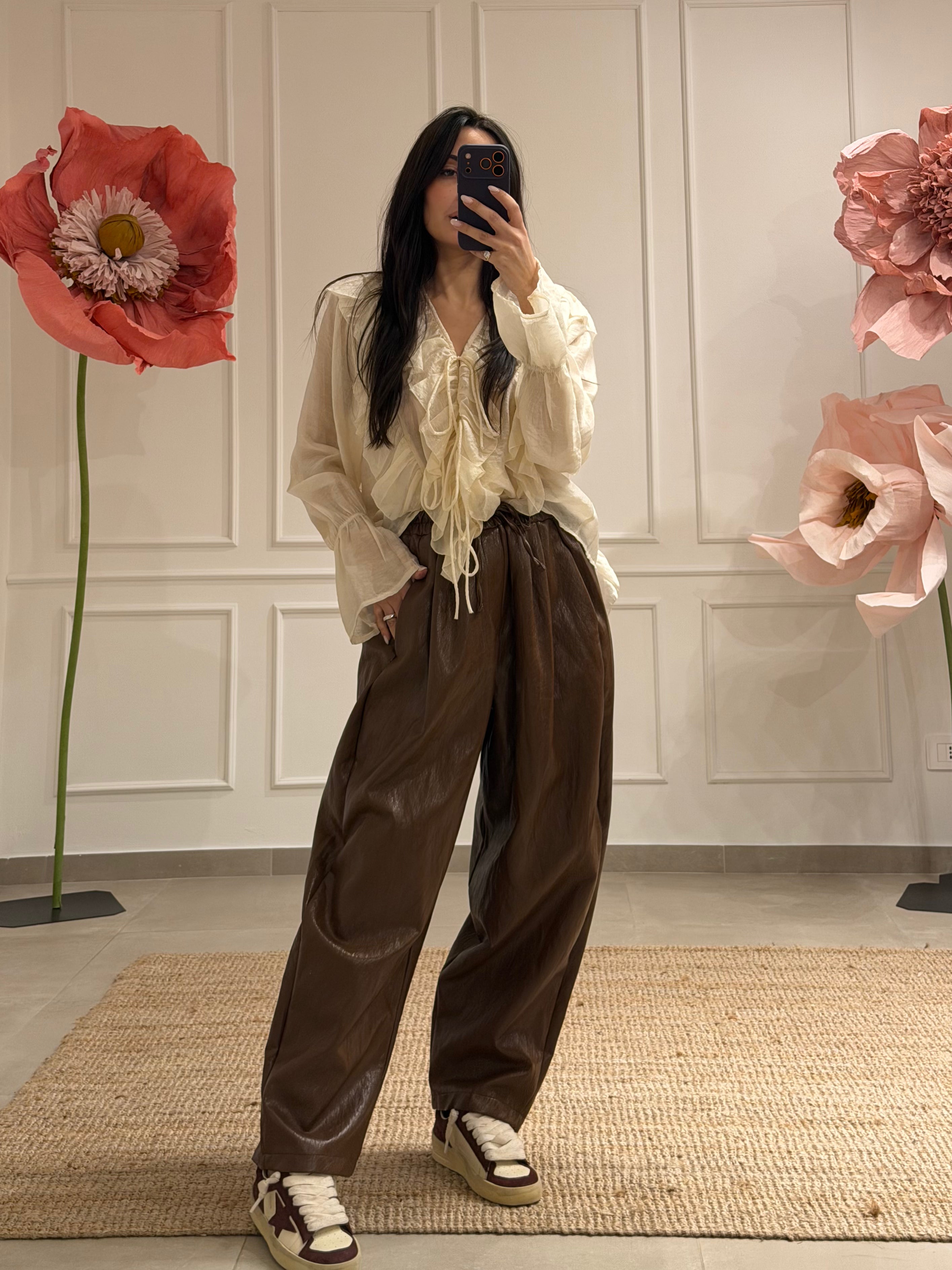 PANTALONE SPALMATO CON ELASTICO