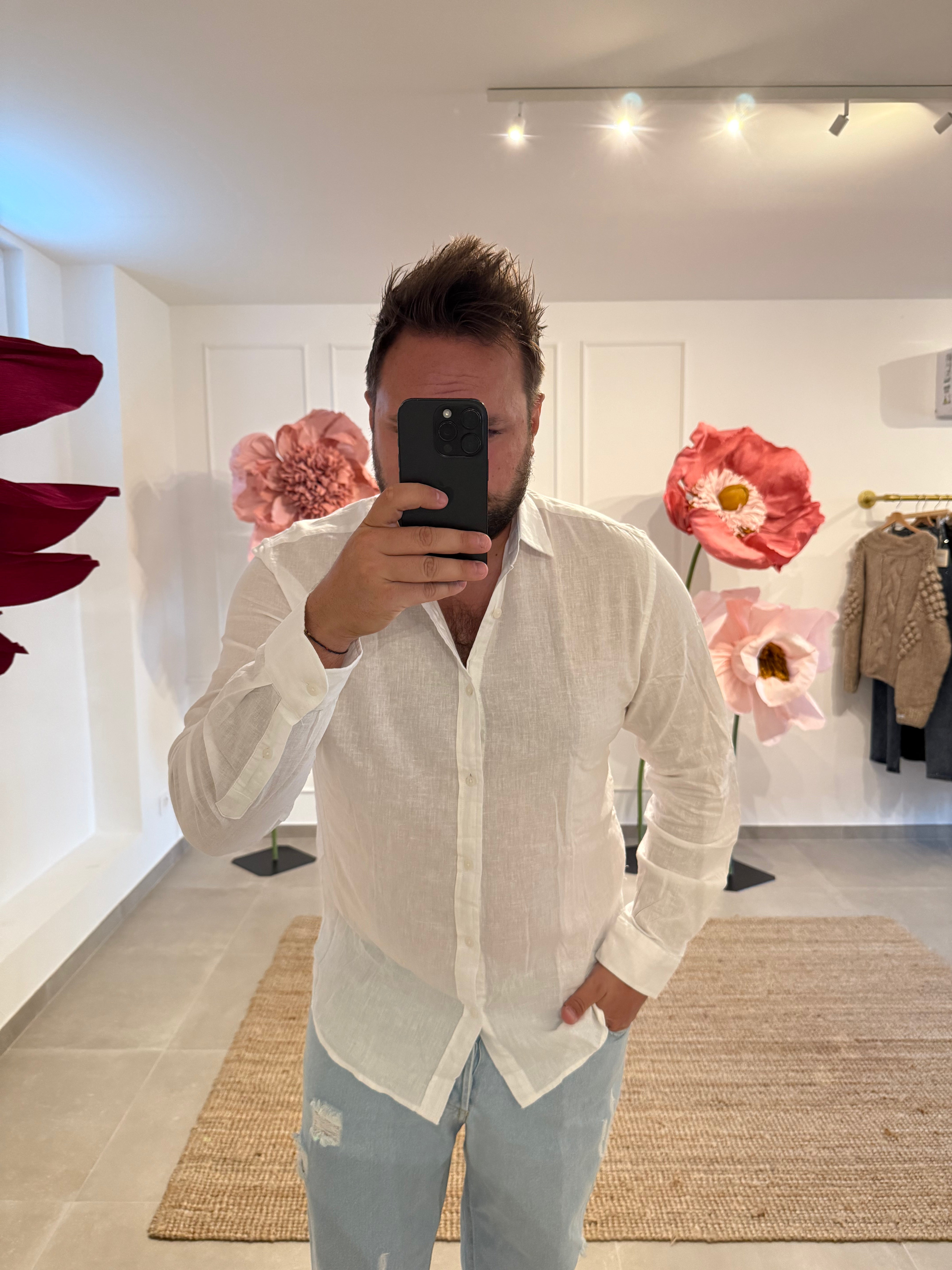 CAMICIA IN LINO COLLETTO