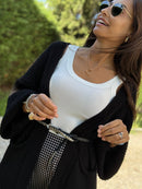 CARDIGAN LUNGO MAGLIA PALLONCINO