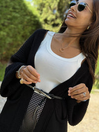 CARDIGAN LUNGO MAGLIA PALLONCINO