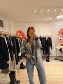 Giacca check con spille 7869