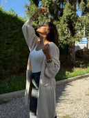 CARDIGAN LUNGO MAGLIA PALLONCINO