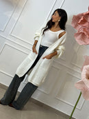 CARDIGAN LUNGO MAGLIA PALLONCINO