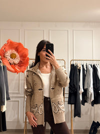 Cardigan Bandana con Zip 15835