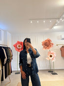Camicia in Jeans con bottoni poussoir