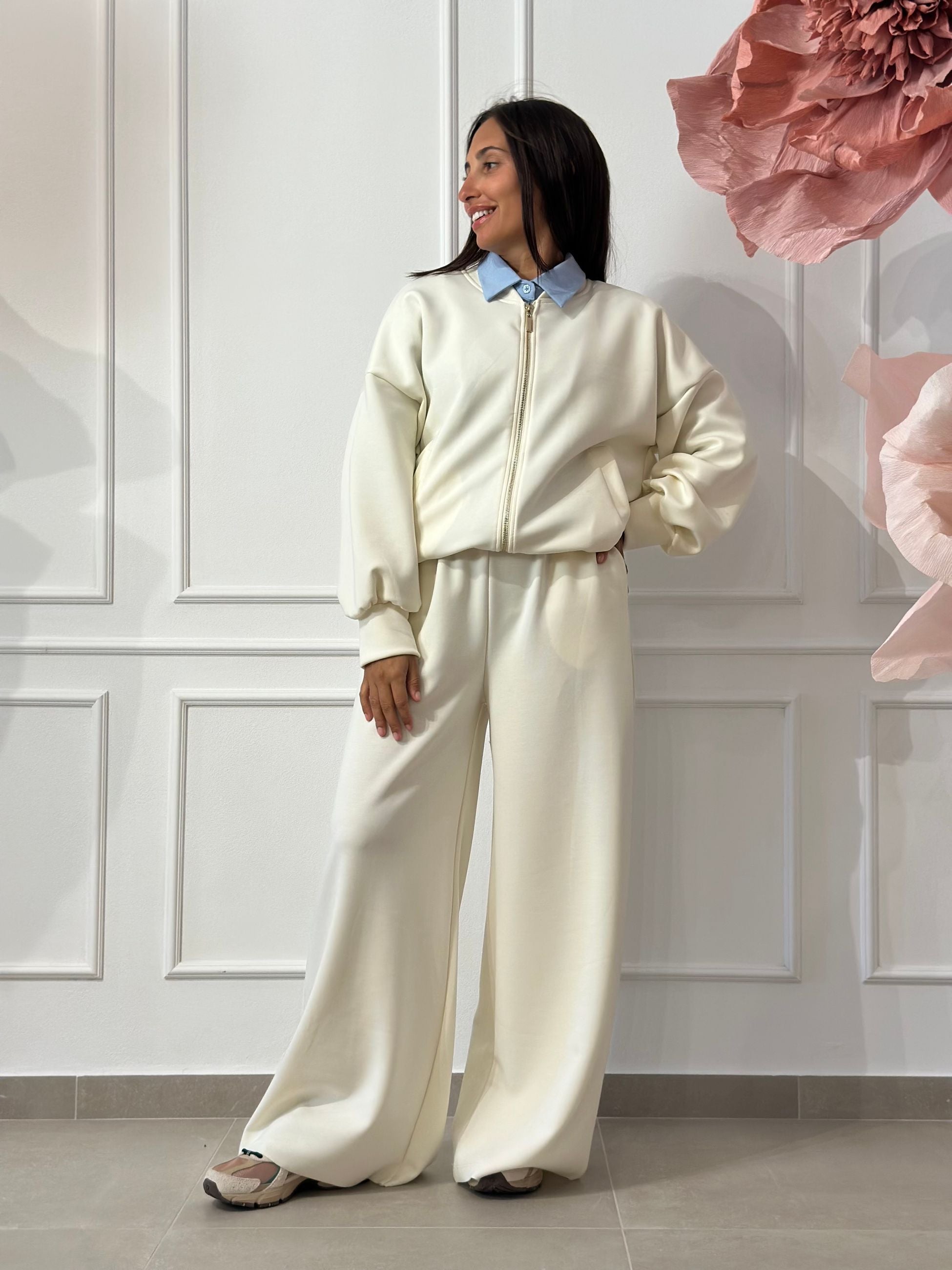 PANTALONE A PALAZZO IN SCUBA