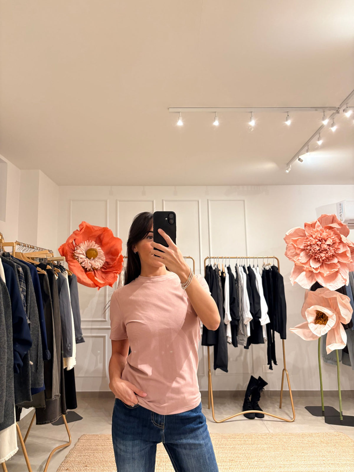 T shirt manica corta in viscosa