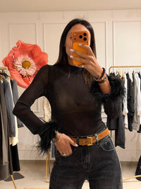 Body con piume 26672