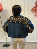 GIACCA IN JEANS CON INSERTI