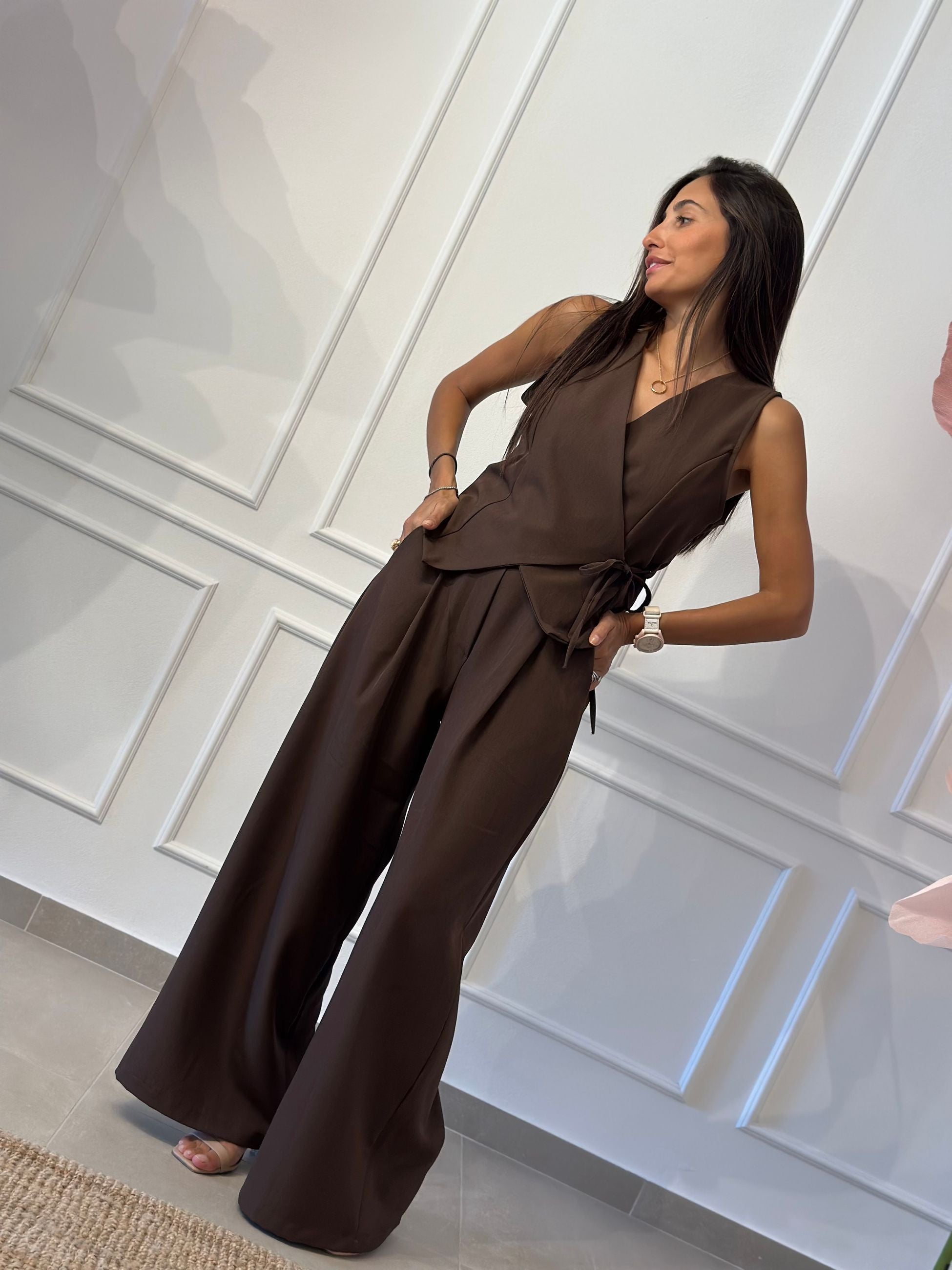 COMPLETO GILET LACCIO E PANTALONE