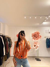 Camicia coreana rigata