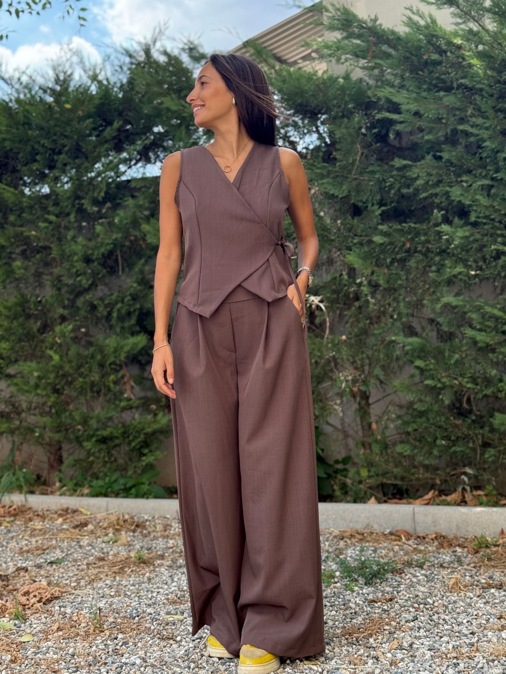 COMPLETO GILET LACCIO E PANTALONE