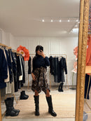 Gonna Tartan a punte con fusciacca a manica