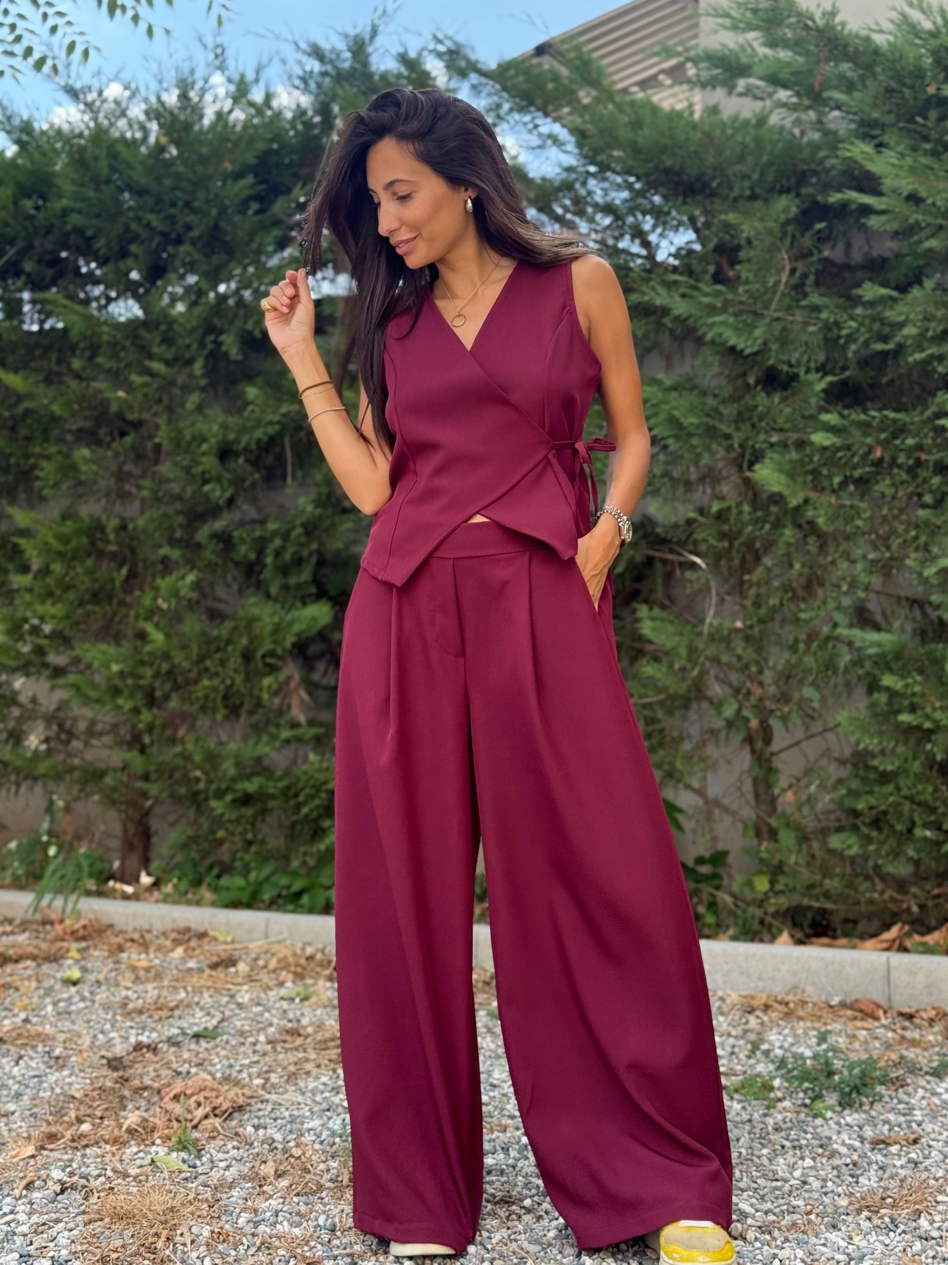 COMPLETO GILET LACCIO E PANTALONE