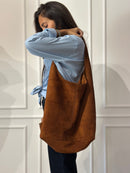 BORSA SCAMOSCIATA VERA PELLE
