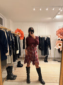 Gonna Tartan a punte con fusciacca a manica