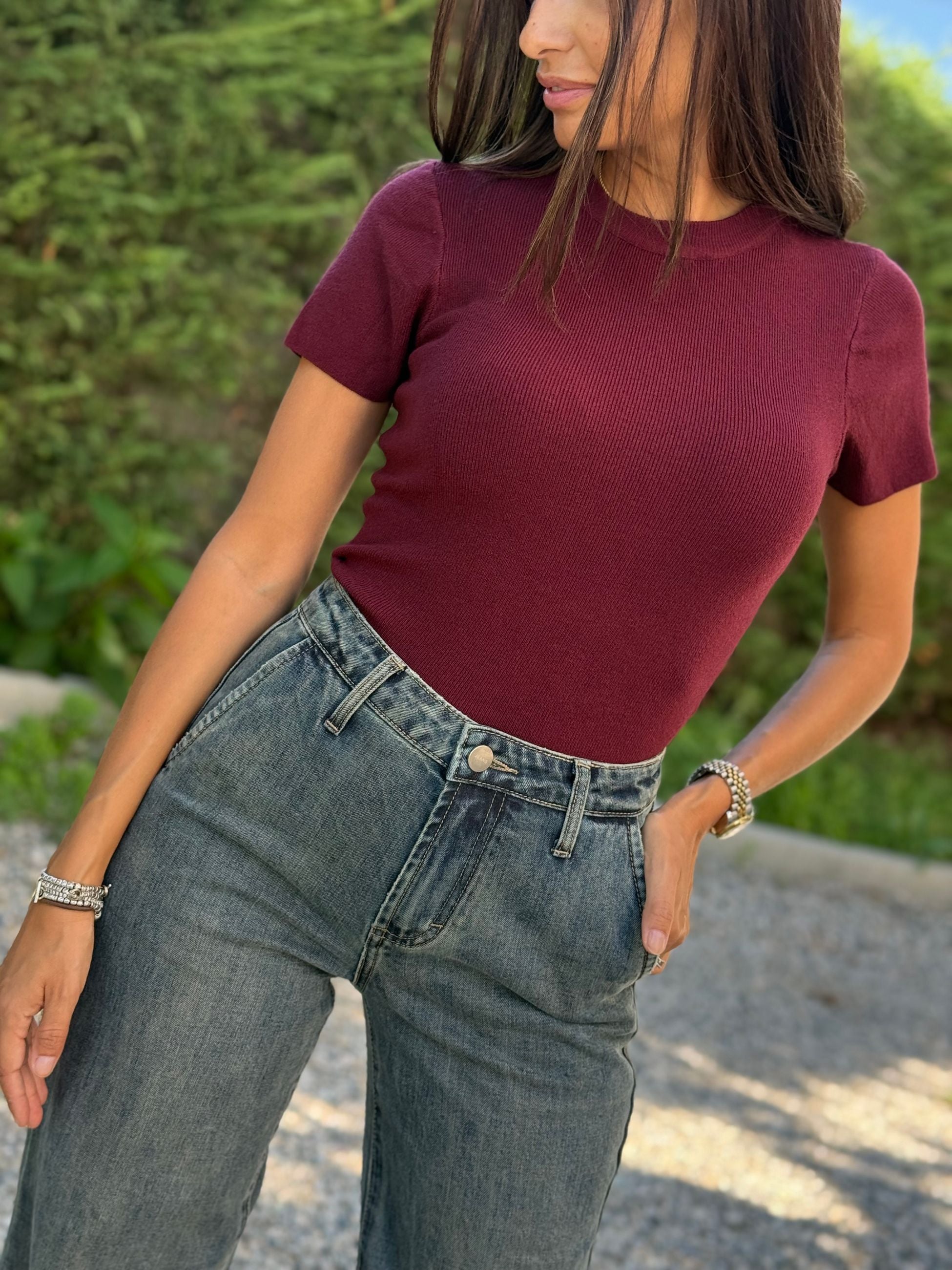 T SHIRT IN MAGLIA