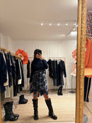 Gonna Tartan a punte con fusciacca a manica