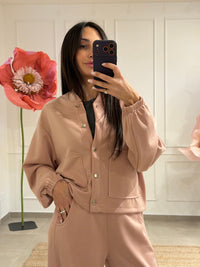 FELPA BOMBER CON BOTTONI