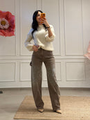 JEANS A BALLON CON STRASS