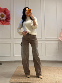 JEANS A BALLON CON STRASS