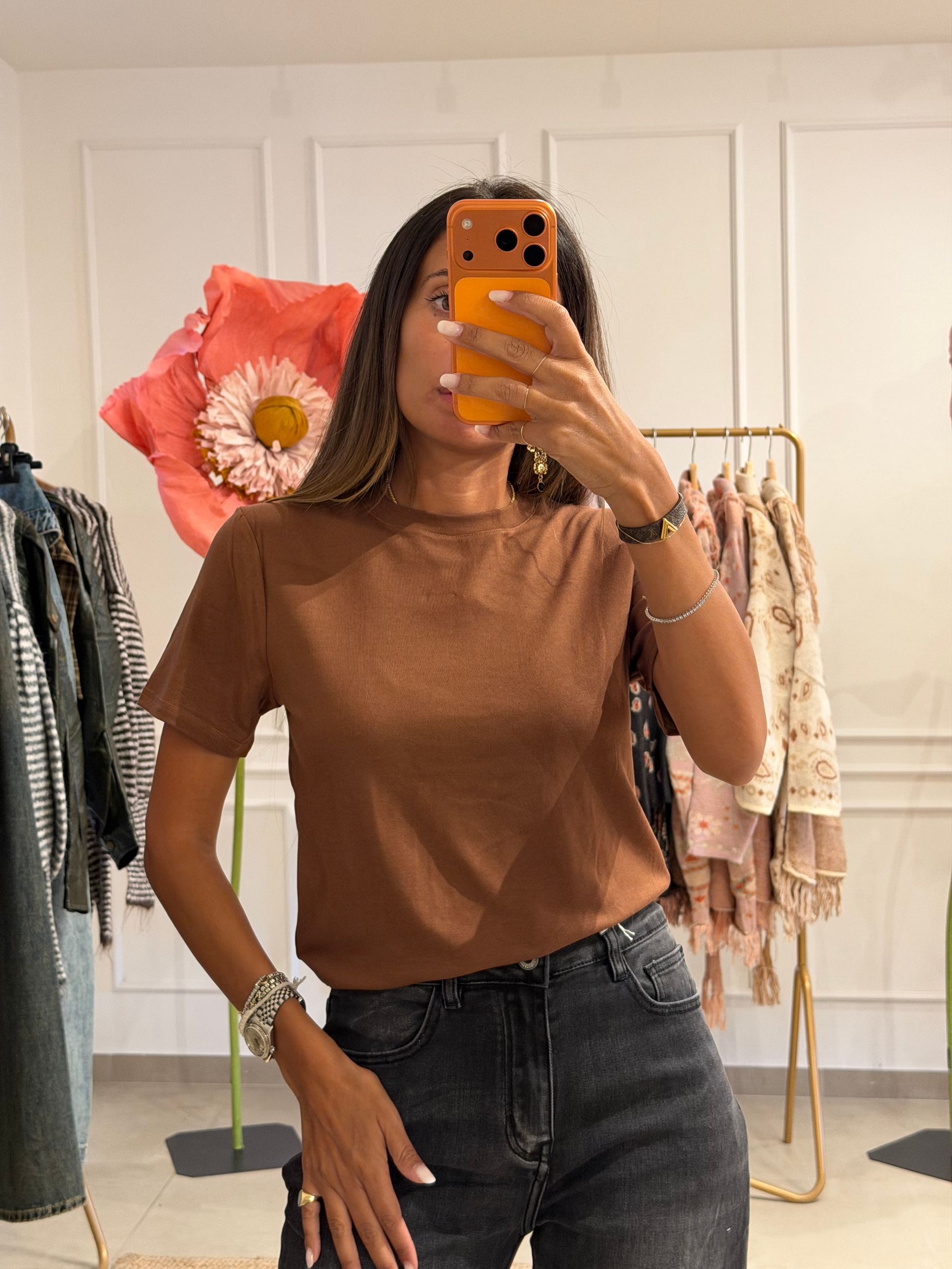 T shirt manica corta in viscosa