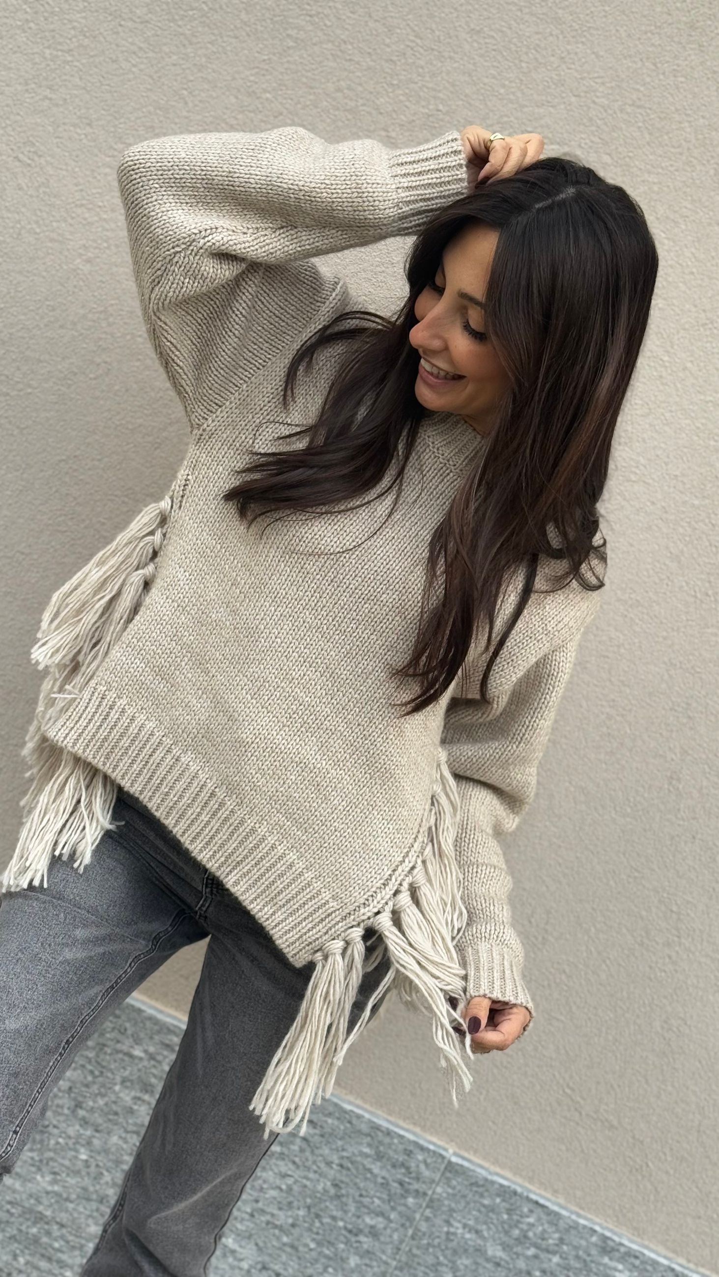 GLAMOROUS - MAGLIONE FRANGE