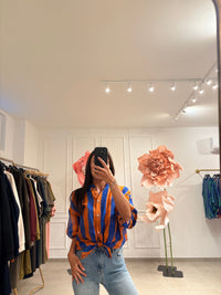 Camicia coreana rigata