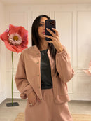 FELPA BOMBER CON BOTTONI
