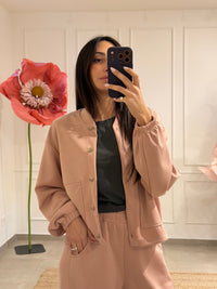 FELPA BOMBER CON BOTTONI