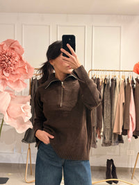 Maglione con Zip Grecale