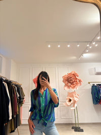 Camicia coreana rigata