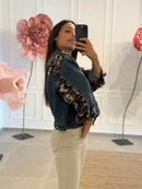 GIACCA IN JEANS CON INSERTI