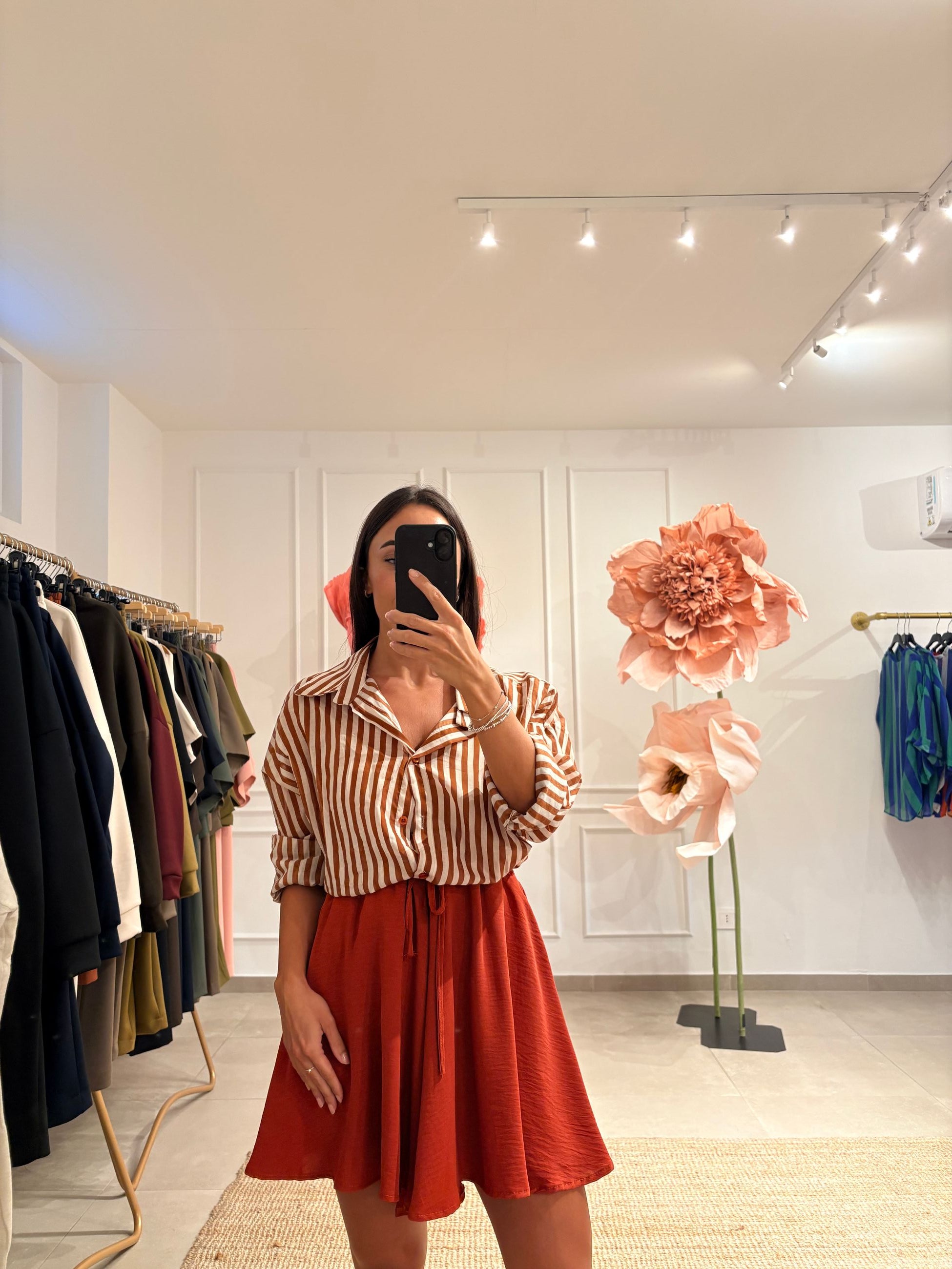 Camicia Rigata in Cotone