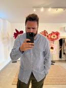 CAMICIA BACCHETTATA BLU E AZZURRA