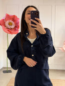 FELPA BOMBER CON BOTTONI